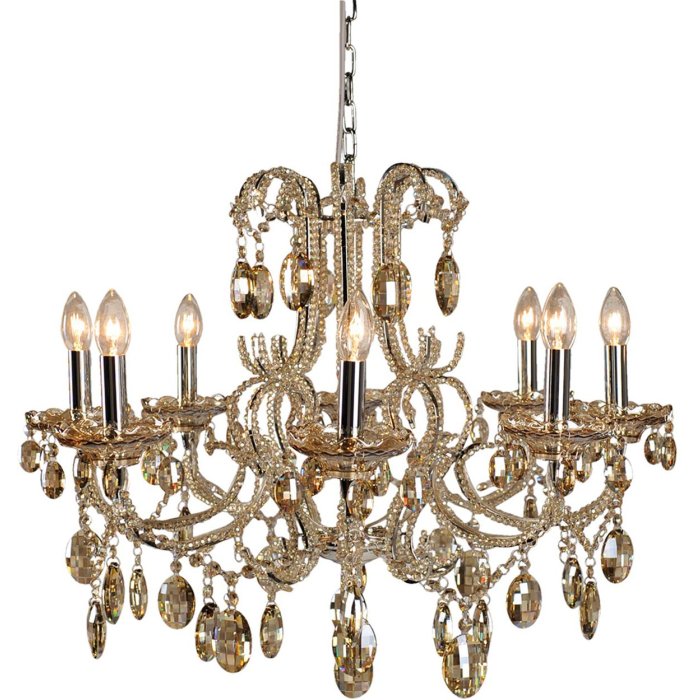 Lustre Ø 70 cm en fer-verre - 5LL-CR68CP Clayre Eef