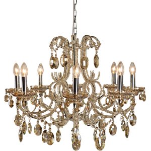 Lustre Ø 70 cm en fer-verre - 5LL-CR68CP Clayre Eef