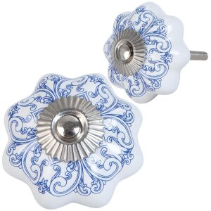 Clayre & Eef 63417 Bouton de porte Ø 4 cm Bleu...
