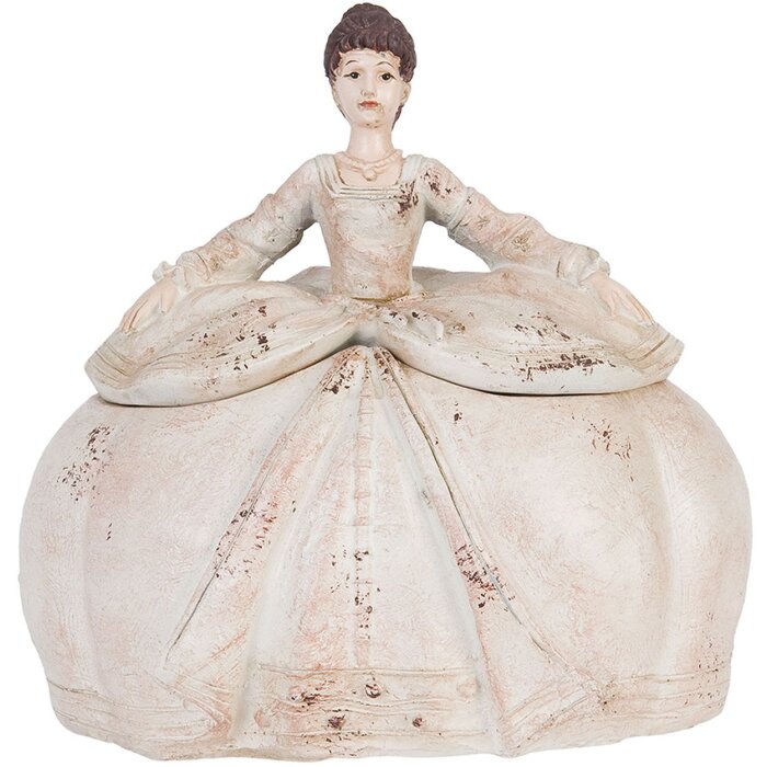 Clayre & Eef Boîte à bijoux MADAME 20x21x16 cm beige