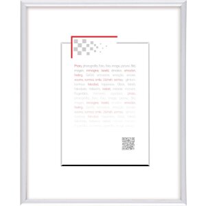 Cadre plastique Gallery 24x30 cm blanc