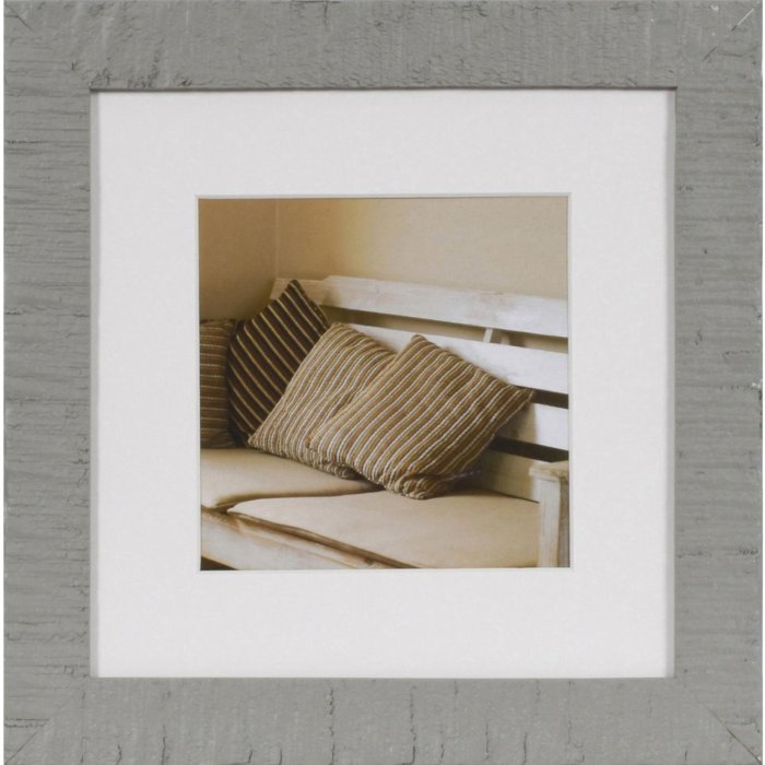 Cadre en bois Driftwood 20x20 cm gris