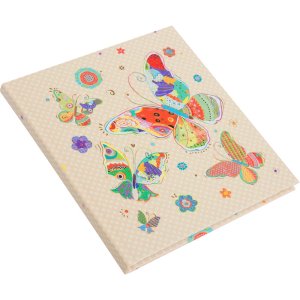 Carnet dinscription Mosaic Butterfly Beige 17,5x19 cm