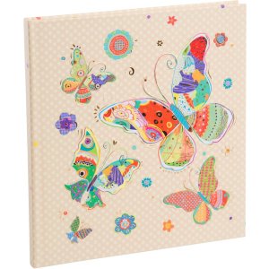 Carnet dinscription Mosaic Butterfly Beige 17,5x19 cm