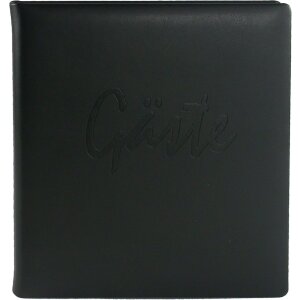 Goldbook livre dor AKOLA cuir noir coupe argent 22x26 cm...