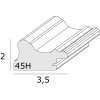 Cadre photo S45HF1 blanc 13x13 cm
