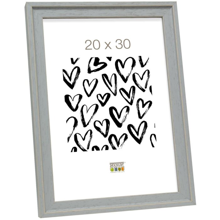 Cadre en bois Deknudt S45ES gris 10x15 cm