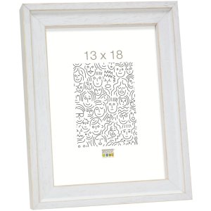 Cadre en bois Deknudt S45ES blanc 30x40 cm