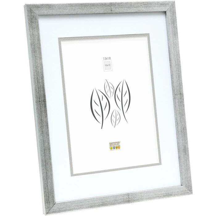S43AD1P1 Cadre en bois argenté 18x24 cm Passepartout