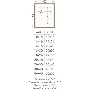 Cadre photo avec passe-partout taupe bois 24,0 x30,0 cm;18,0 x24,0 cm S223K