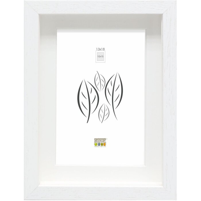 Cadre photo avec passe-partout blanc bois 20,0 x30,0 cm;15,0 x20,0 cm S223K