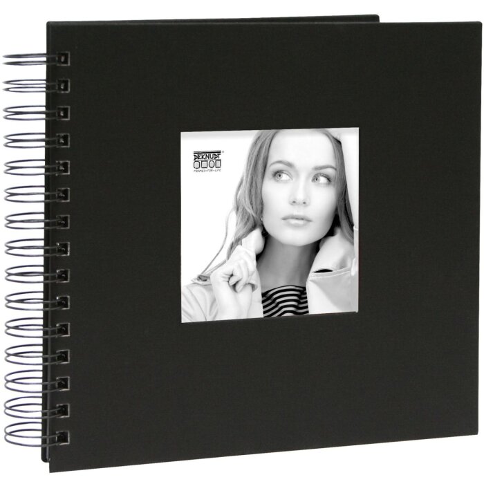 Album photo Ringfoto noir avec couverture en lin 20,0 x20,0 cm A66FA