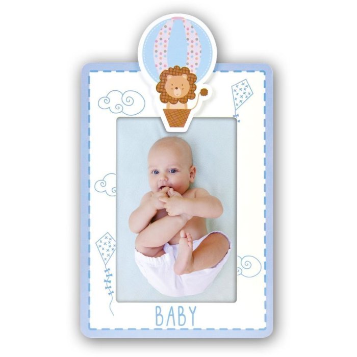 Cadre bébé Lion bleu 10x15 cm