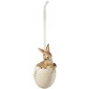Clayre & Eef 6PR2190 Belle décoration intérieure Ø 5x11 cm Marron Plastique Lapin