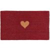 Clayre & Eef Paillasson Coeur rouge - 74x45x2 cm