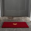 Clayre & Eef Paillasson Coeur rouge - 74x45x2 cm