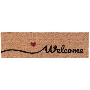 Clayre & Eef MC128 Paillasson Welcome marron 75x22x2 cm