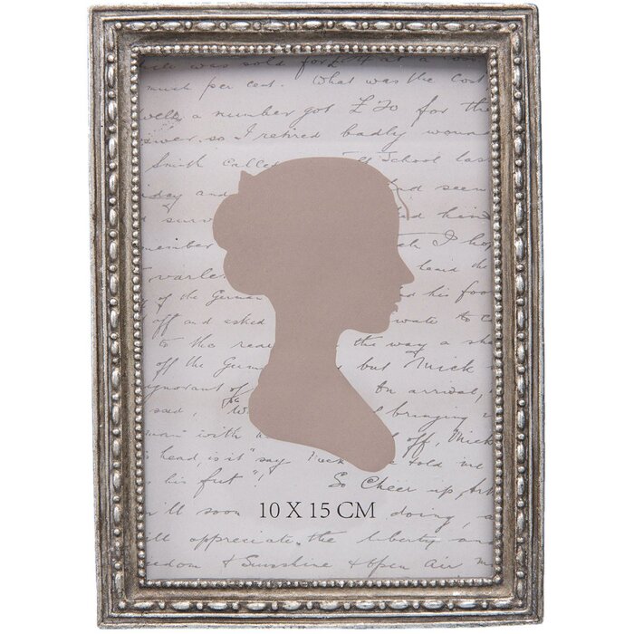 2F0489M Clayre Eef - Cadre photo argent antique