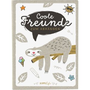 Livre des amis Happylife Faultier A5 - 43 580 Goldbuch