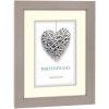 ZEP cadre en bois Regent taupe 10x15 cm avec passe-partout 7x10 cm