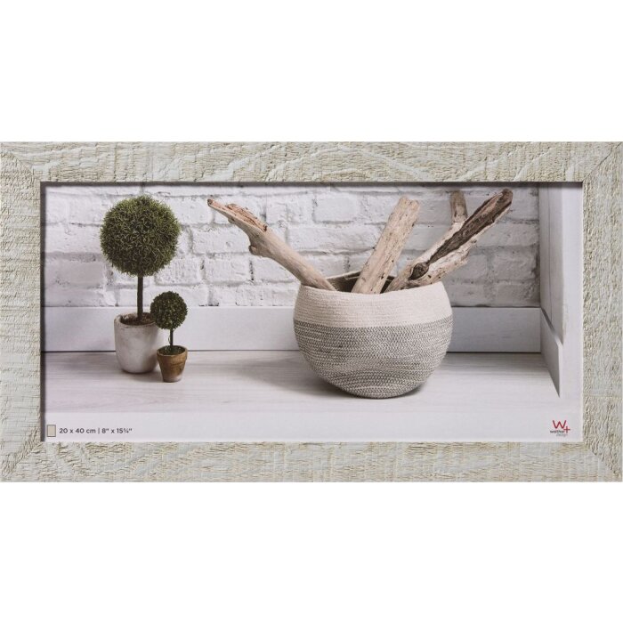 Accueil Cadre en bois 20x40 cm gris clair