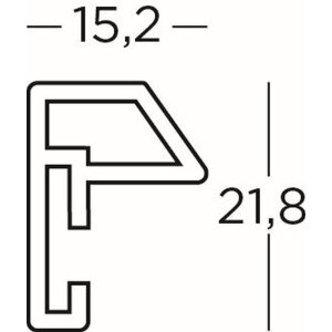 Walther cadre plastique Steel Style 40x50 cm noir avec passe-partout 30x40 cm