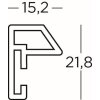 Walther cadre plastique Steel Style 40x50 cm noir avec passe-partout 30x40 cm