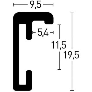 Cadre alu Nielsen Classic or mat 60x84 cm DIN A1