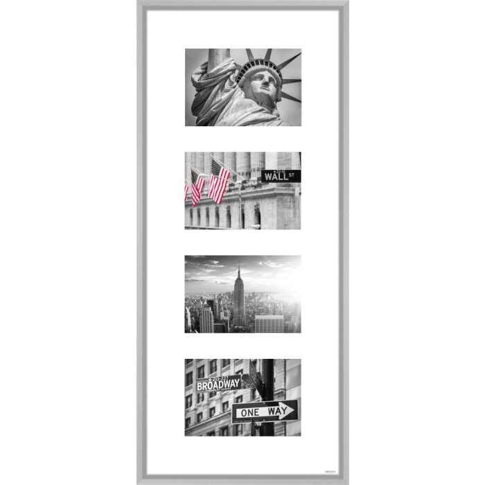 Cadre alu Nielsen Gallery Junior argent 4 photos 10x15 cm (25x60 cm)