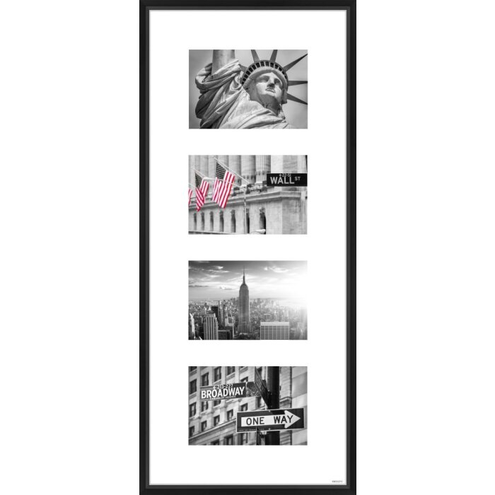 Cadre alu Nielsen Gallery Junior noir 4 photos 10x15 cm (25x60 cm)