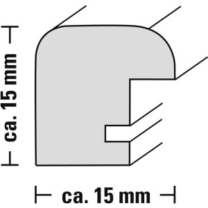 Cadre plastique Bella Mia, gris pierre, 13 x 18 cm