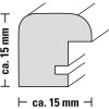 Cadre plastique Bella Mia, gris pierre, 13 x 18 cm