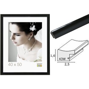 Cadre photo noir plastique S43WK