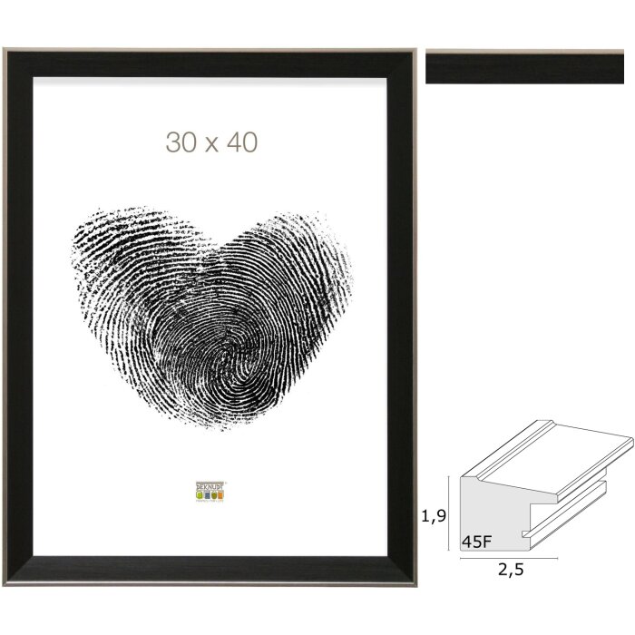 Cadre photo noir plastique S45FE2