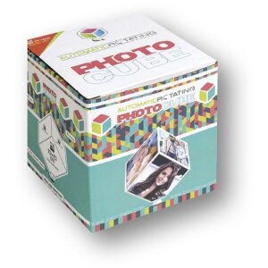 Cube photo rotatif 15x15 cm blanc