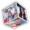 Cube photo rotatif 15x15 cm blanc