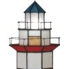 Lampe Tiffany Grand Phare Clayre & Eef 5LL-1166 - 21x56 cm 2x E14 / max 25w rouge