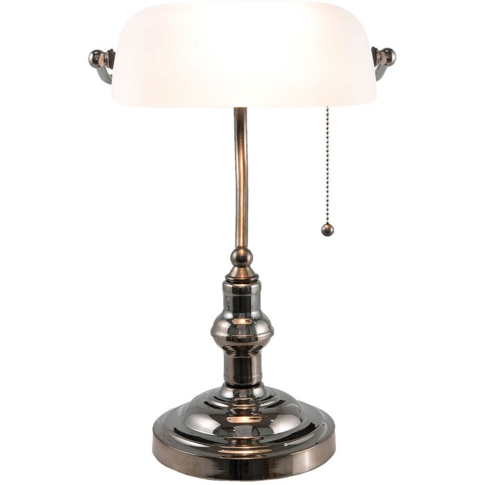 Lampe de bureau blanc Clayre & Eef 5LL-5100W - 27x23x42 cm E27 - Max. 1x 60Watt blanc