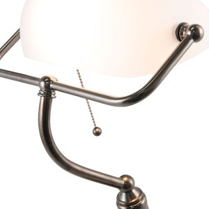 Lampe de bureau blanc Clayre & Eef 5LL-5100W - 27x23x42 cm E27 - Max. 1x 60Watt blanc