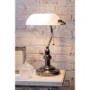 Lampe de bureau blanc Clayre & Eef 5LL-5100W - 27x23x42 cm E27 - Max. 1x 60Watt blanc