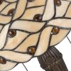 LumiLamp 5LL-5181 Lampe de table Tiffany Ø 30x50 cm Beige Marron Verre demi-cercle