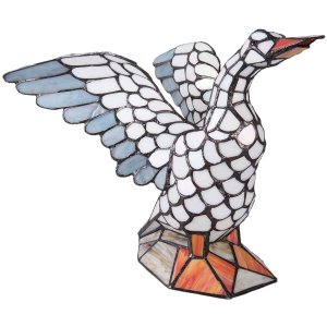 Lampe de table Tiffany oie Clayre & Eef 5LL-5928 - 38x26x30 cm - E14-max 1x40W multi