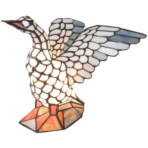 Lampe de table Tiffany oie Clayre & Eef 5LL-5928 - 38x26x30 cm - E14-max 1x40W multi