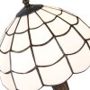 Lampe de table Tiffany Clayre & Eef 5LL-5936 - Ø 25x43 cm - E27-max 1x40W blanc