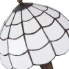 Lampe de table Tiffany Clayre & Eef 5LL-5936 - Ø 25x43 cm - E27-max 1x40W blanc
