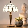 Lampe de table Tiffany Clayre & Eef 5LL-5936 - Ø 25x43 cm - E27-max 1x40W blanc
