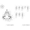 Lustre Clayre & Eef 5LL-CR12 - 90-150 x Ø 75 cm 8x E14-40w multi