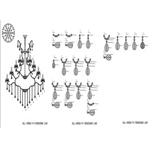 Lustre Clayre & Eef 5LL-CR56 - 200-270 x Ø170...