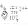 Lustre Clayre & Eef 5LL-CR56 - 200-270 x Ø170 cm 60xE14 transparent