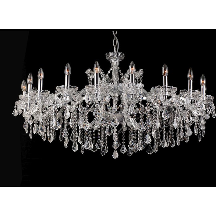 Lustre Clayre & Eef 5LL-CR63 - 18-lumière 64xØ 120 cm 18x E14-40w transparent